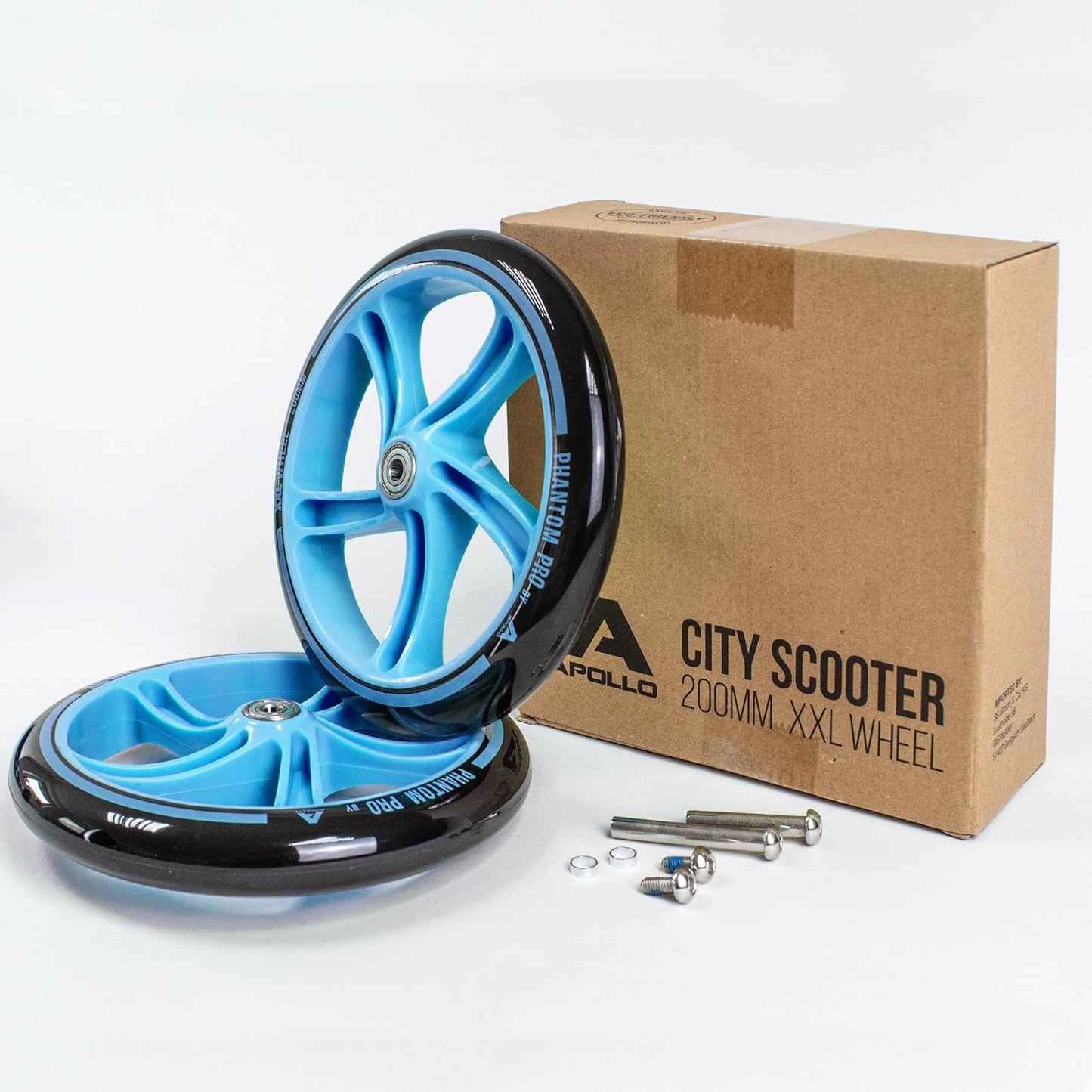 City Scooter Ersatzräderset, Ersatzräder 200mm - BLAU