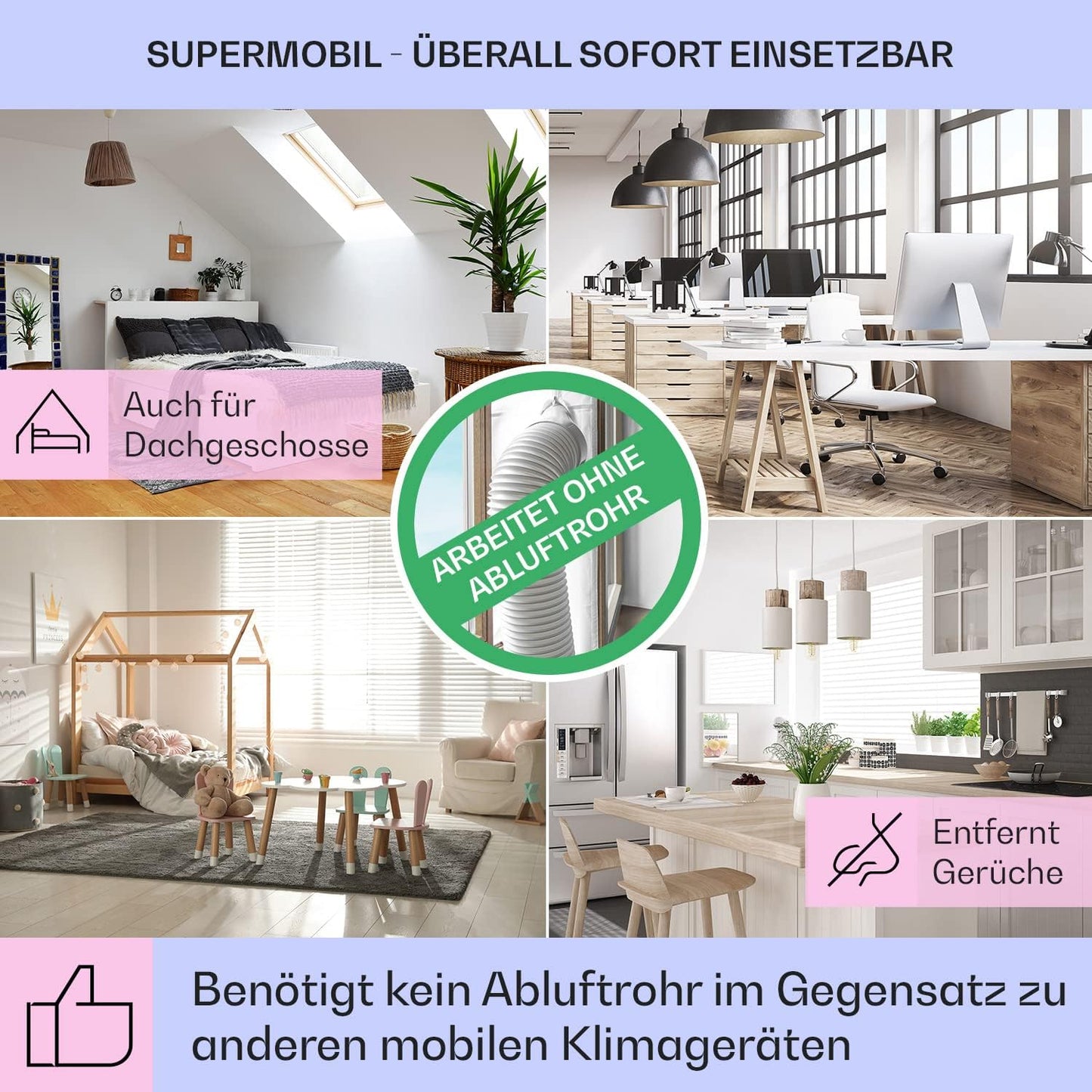 4-in-1 Klimaanlage - Skyscraper Ice Smart, Schwarz-rosegold Skyscraper Ice Smart