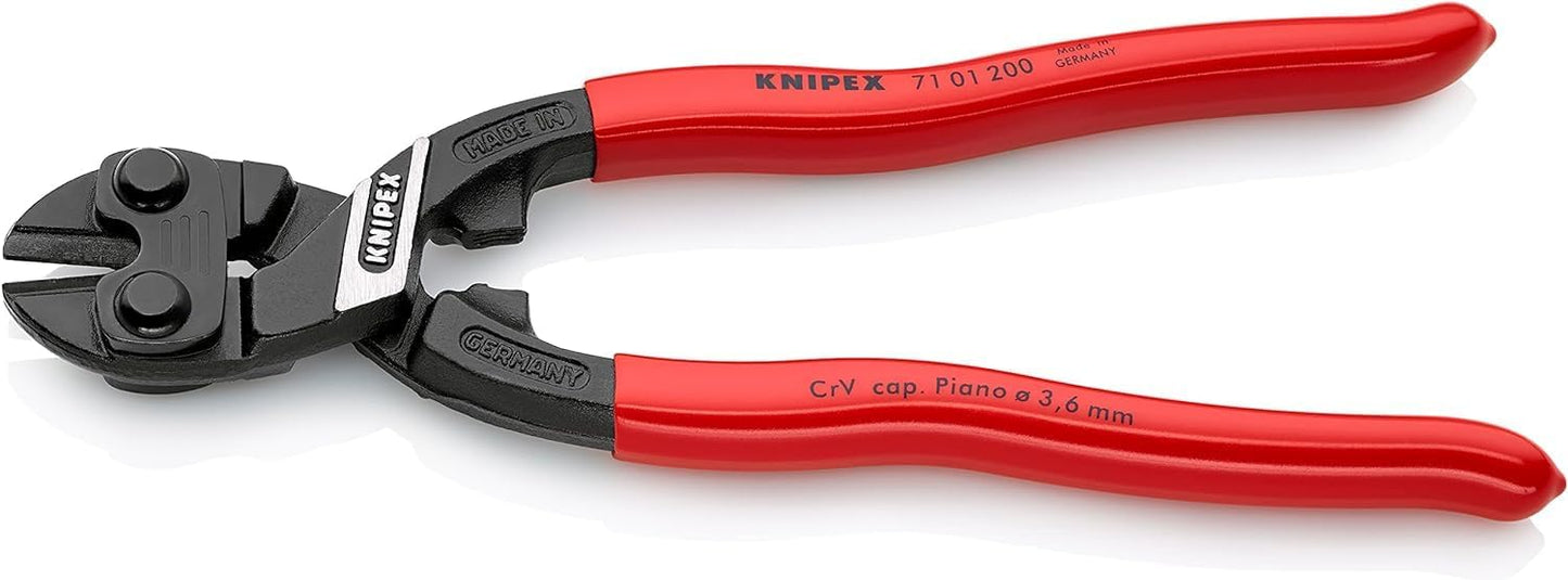 CoBolt Kompakt-Bolzenschneider, gerade Schneiden Griffe mit Kunststoff Überzogen, Rot 200 mm / SB-Verpackung