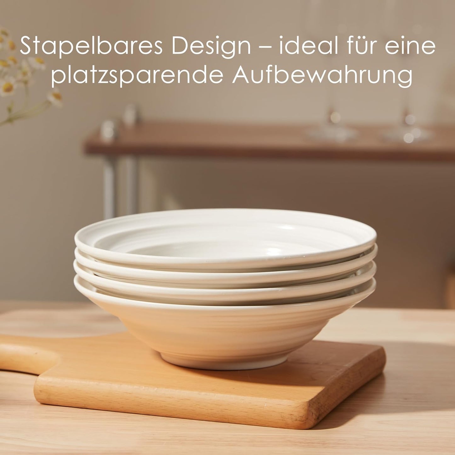 Suppenteller-Set, Weiss 24er set