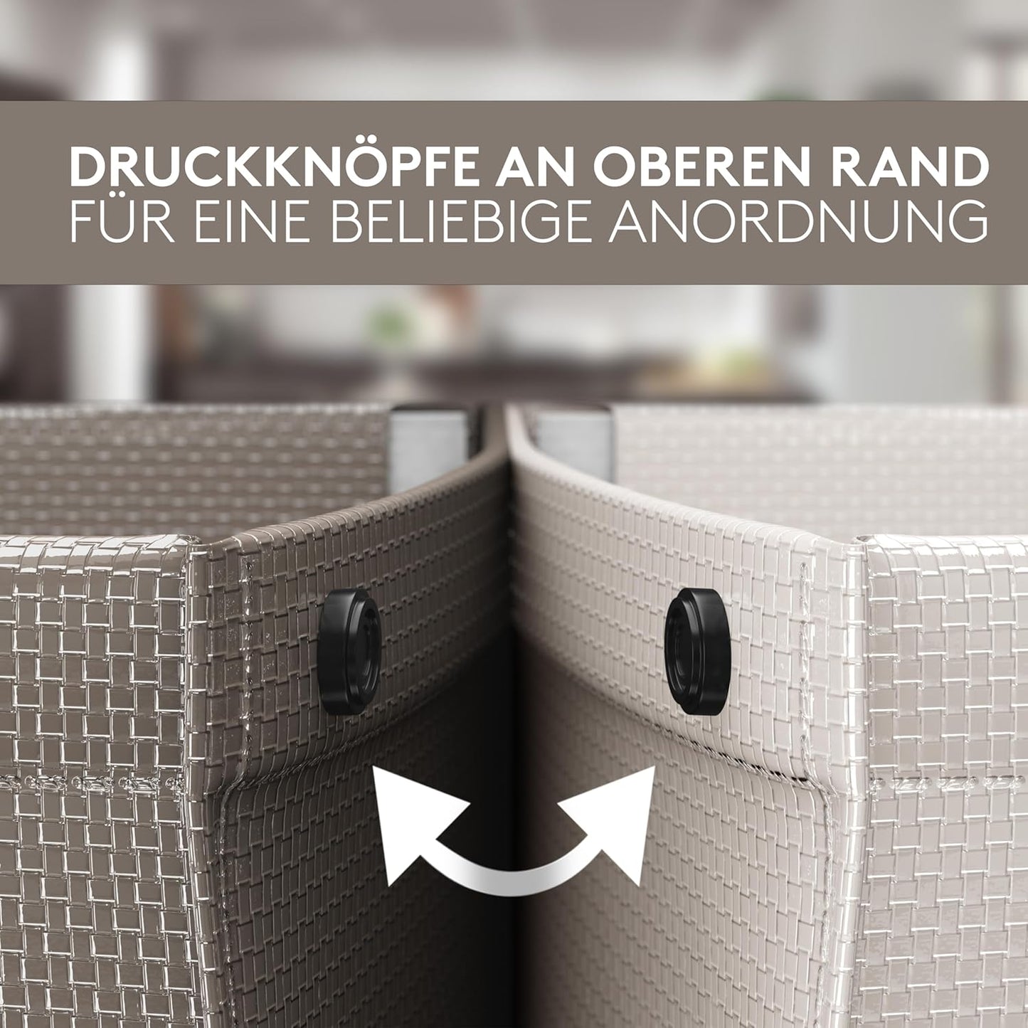 Mülltrennsystem mit 3 Fächern, XL Maxi Grey Edition