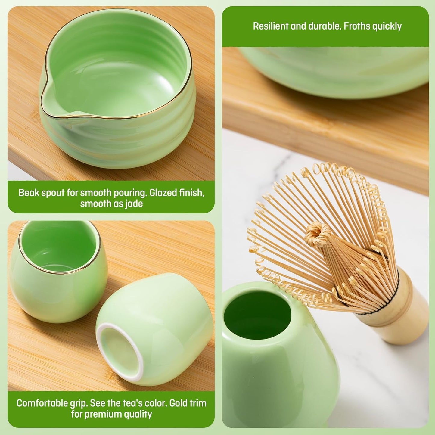 Matcha Teezeremonie-Set, Grün
