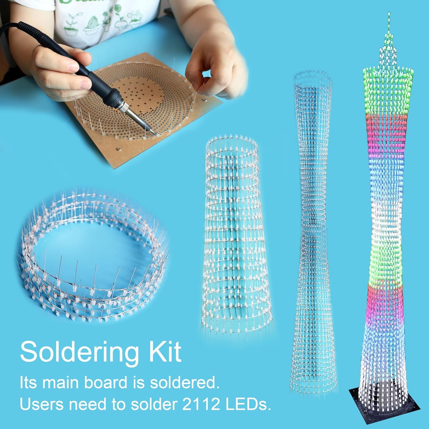 LED Würfel Modellbau-Kit 1 Meter, GZT-64D-KIT