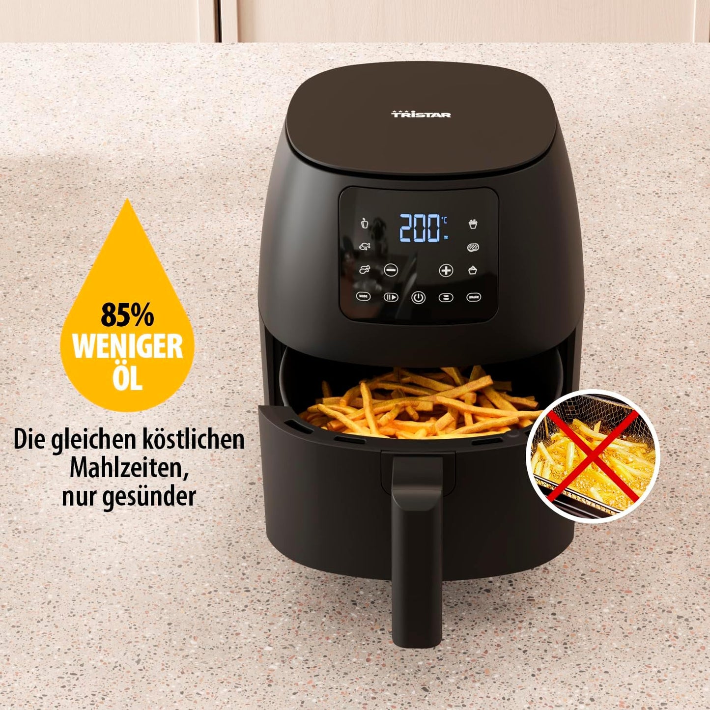 Mini-Digital-Heissluftfritteuse, 2L