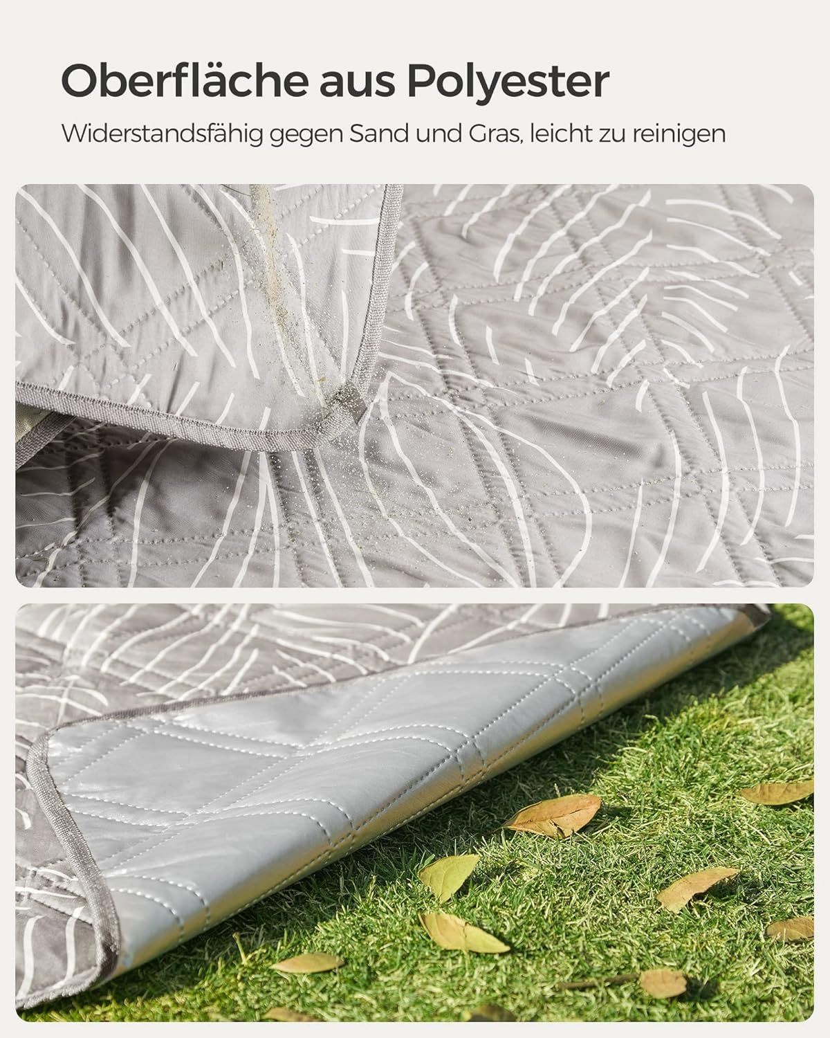 Picknickdecke mit Erdankern, 200 x 200 cm (Rechteckig) Erdfarben