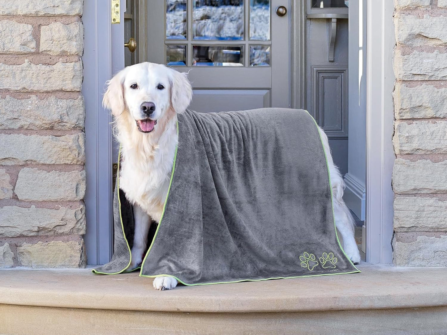 Hundehandtuch schnelltrocknend, Pack of 1 Grau