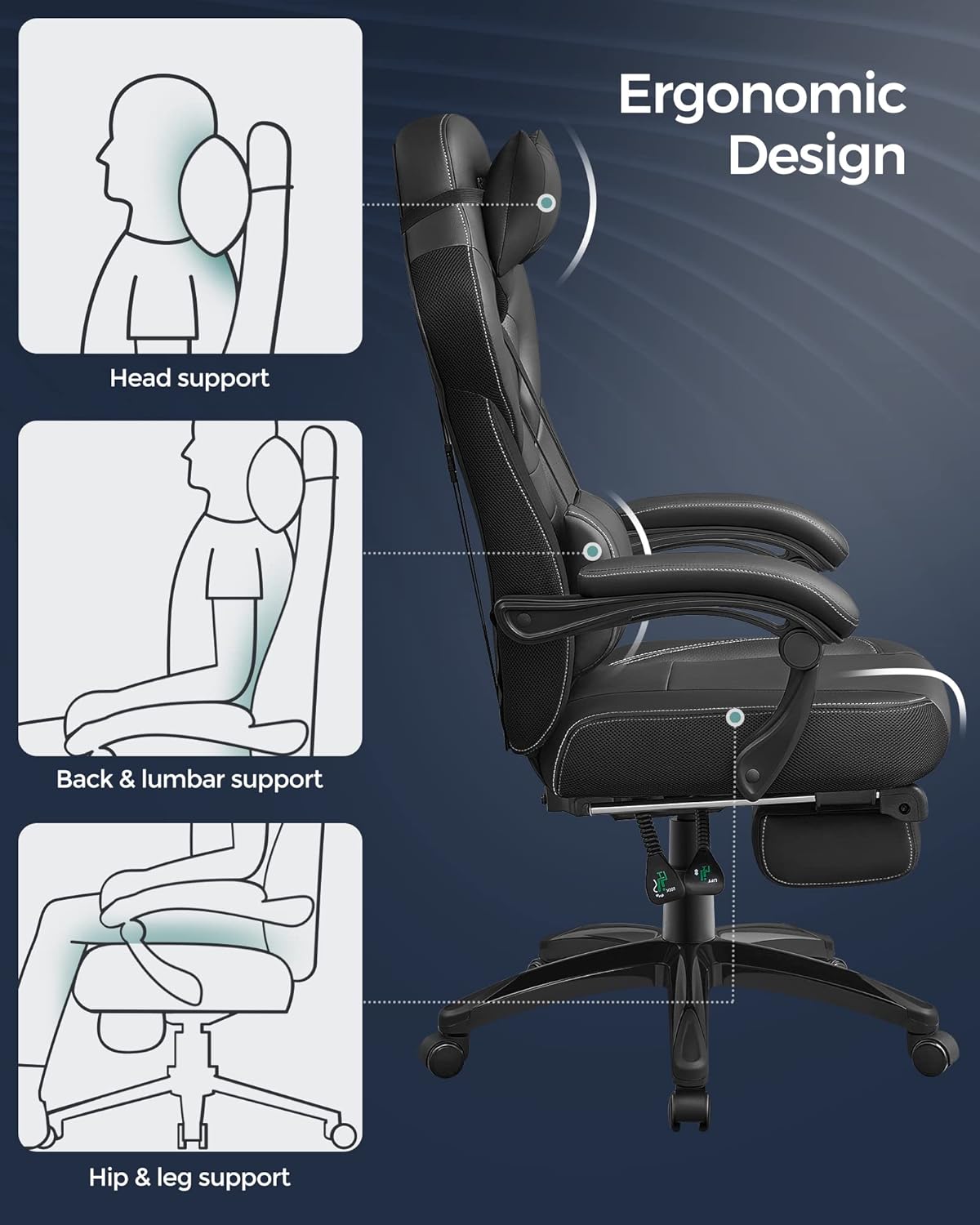 Gamer-Sessel, Schwarz