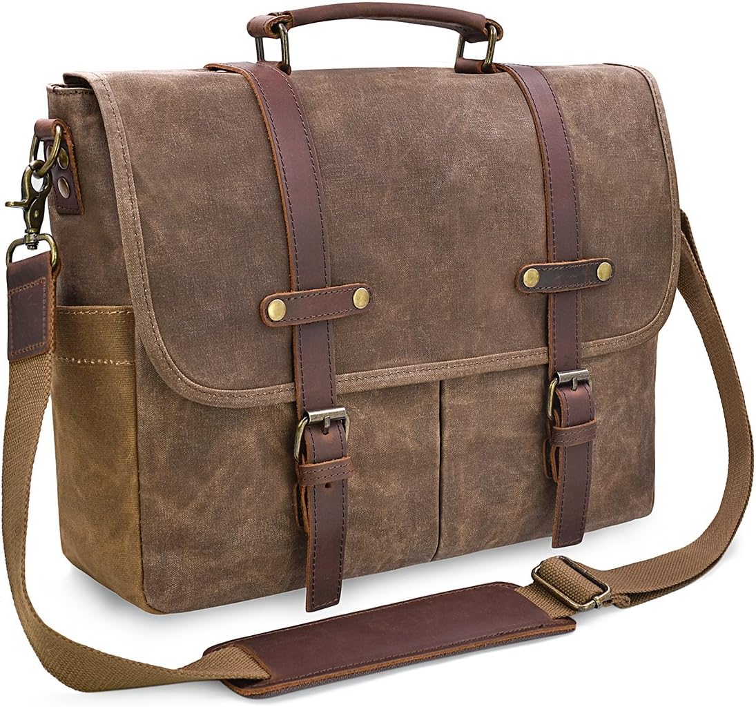 Laptoptasche wasserdicht 15.6" Vintage, Braun