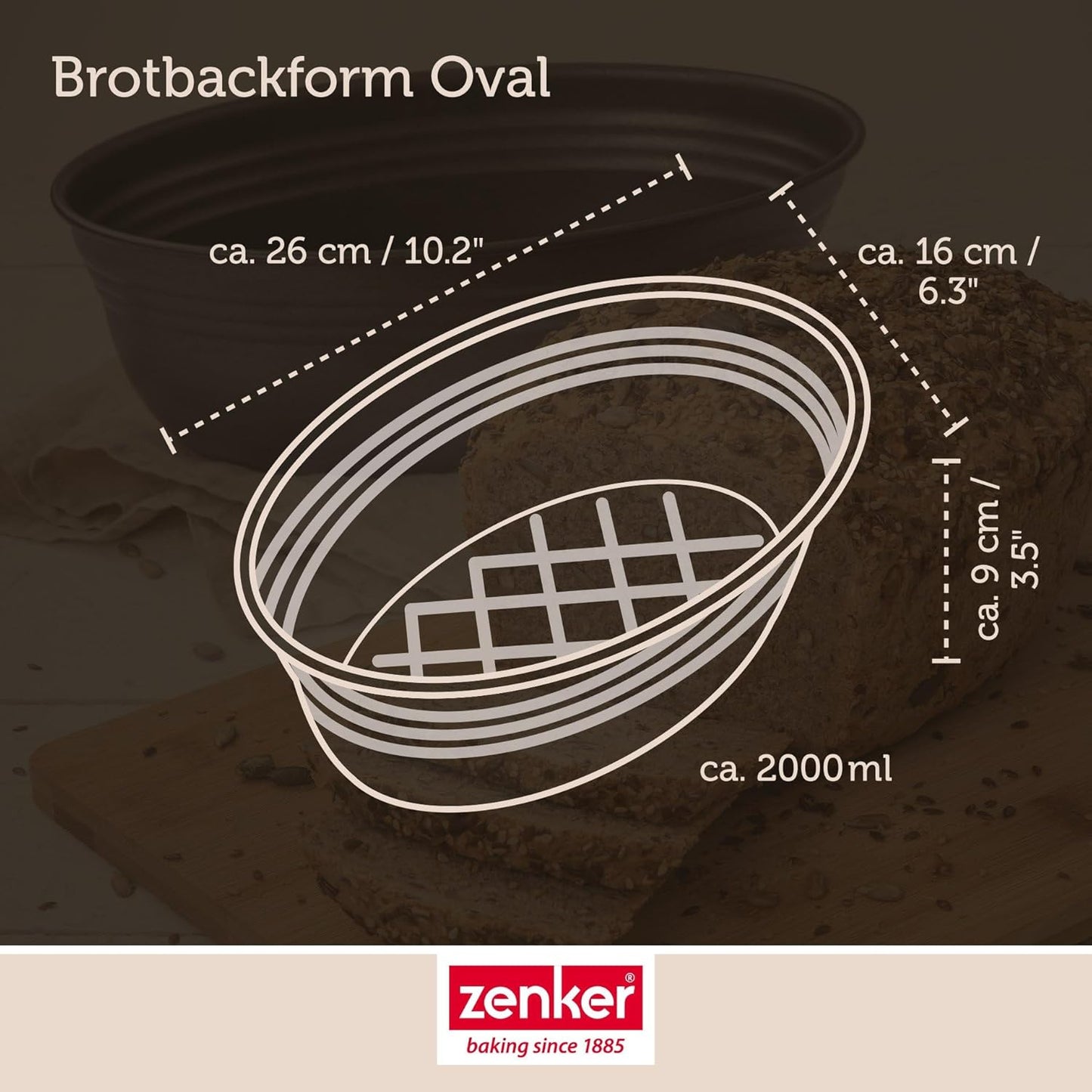 Brotbackform Black Metallic mit Antihaftbeschichtung