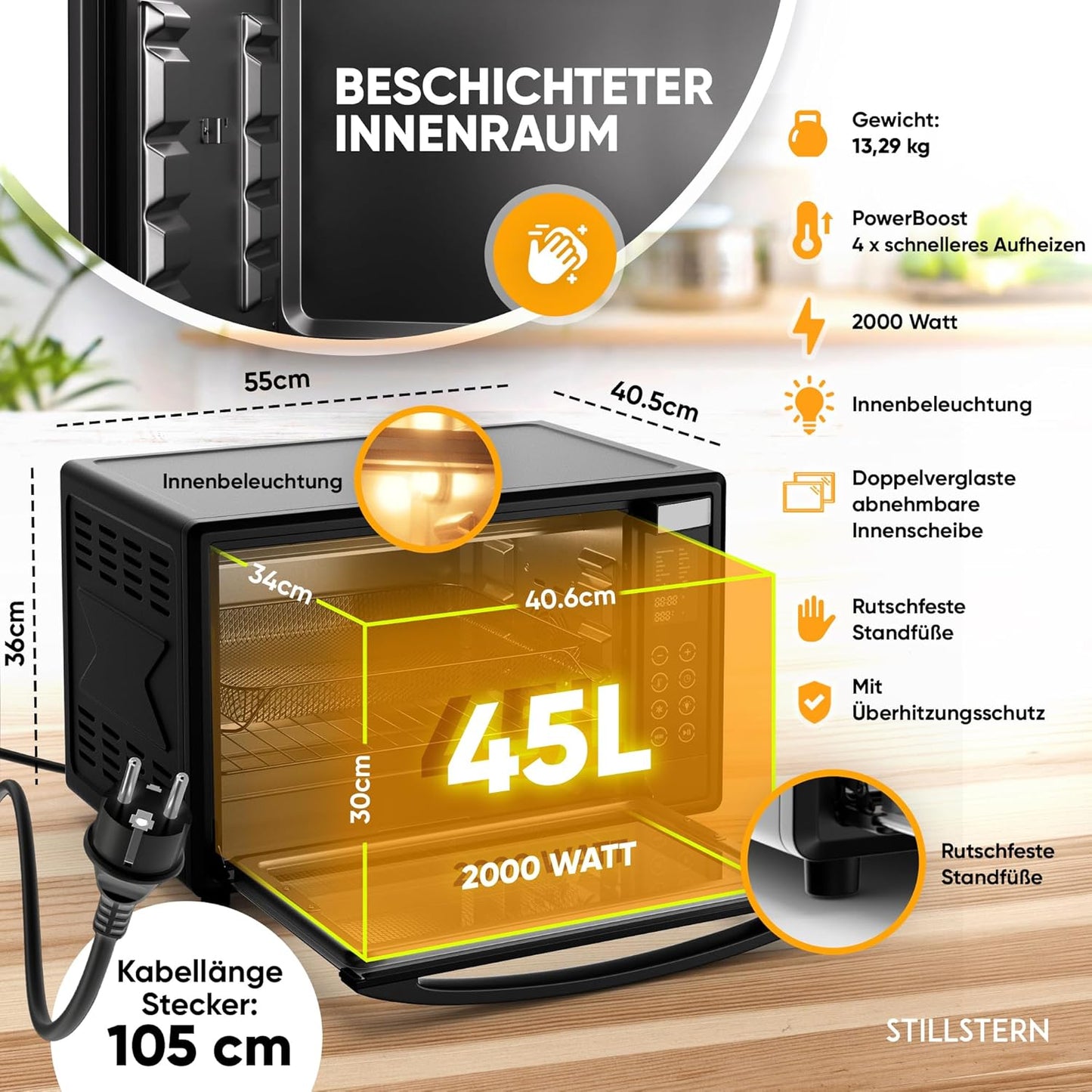 Mini-Umluftbackofen, 1101