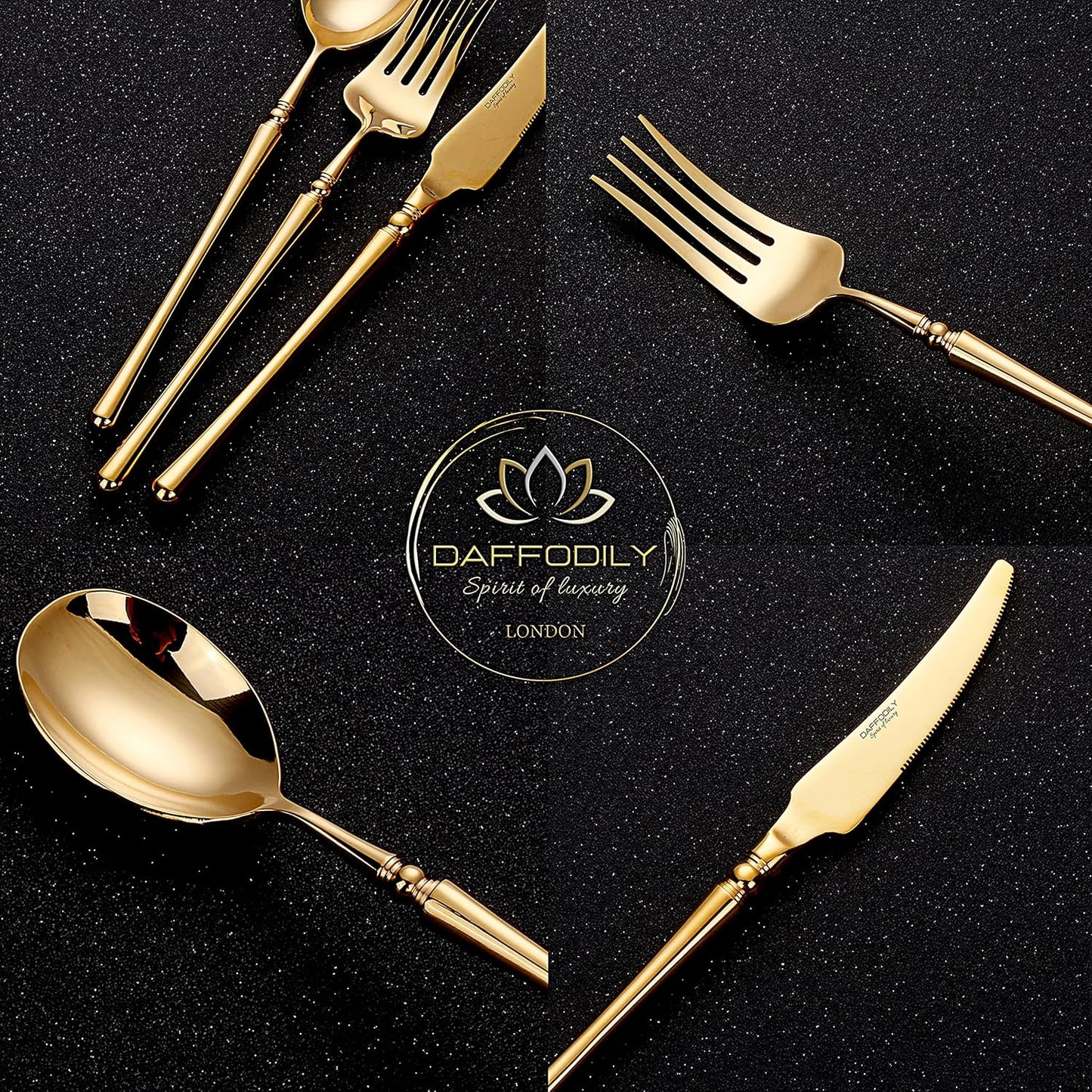 20-teiliges Besteck-Set, Talin Gold