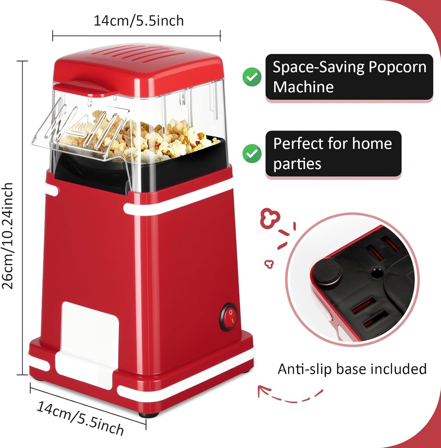 Heissluft-Popcornmaschine