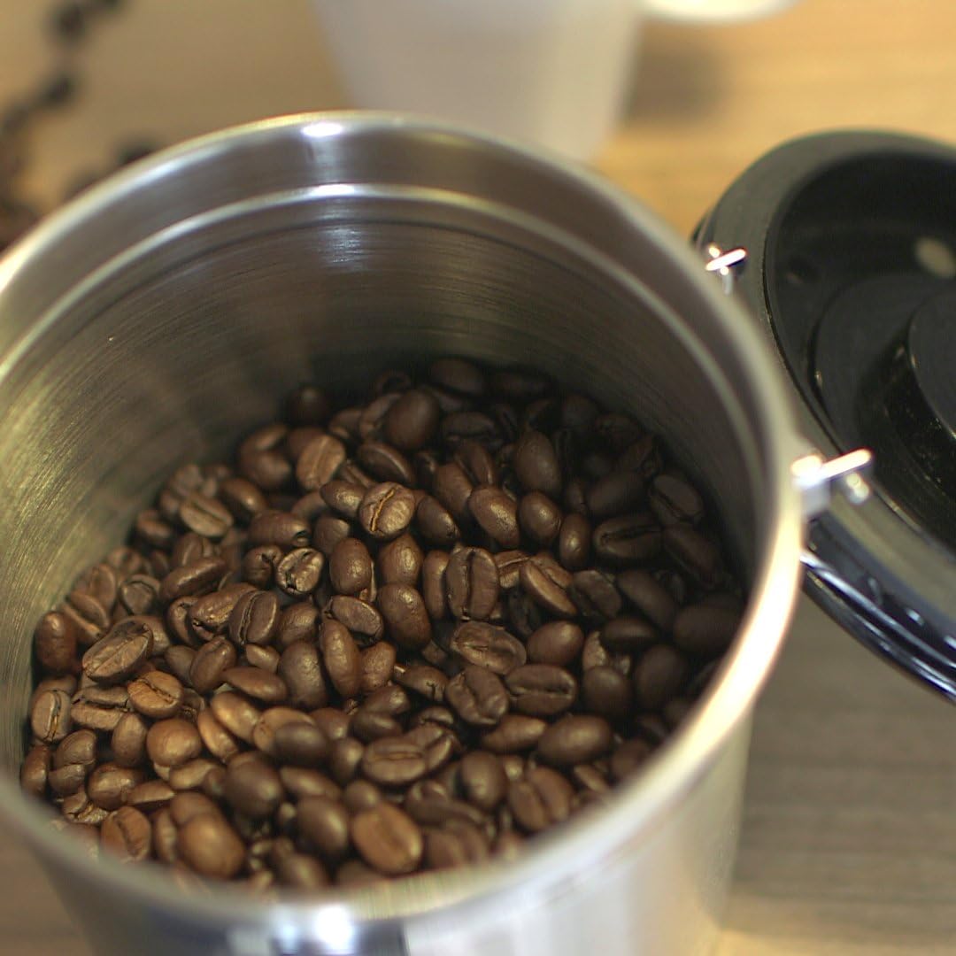 Kaffeedose mit Datumsverfolgung und Ventil, Grau Klein