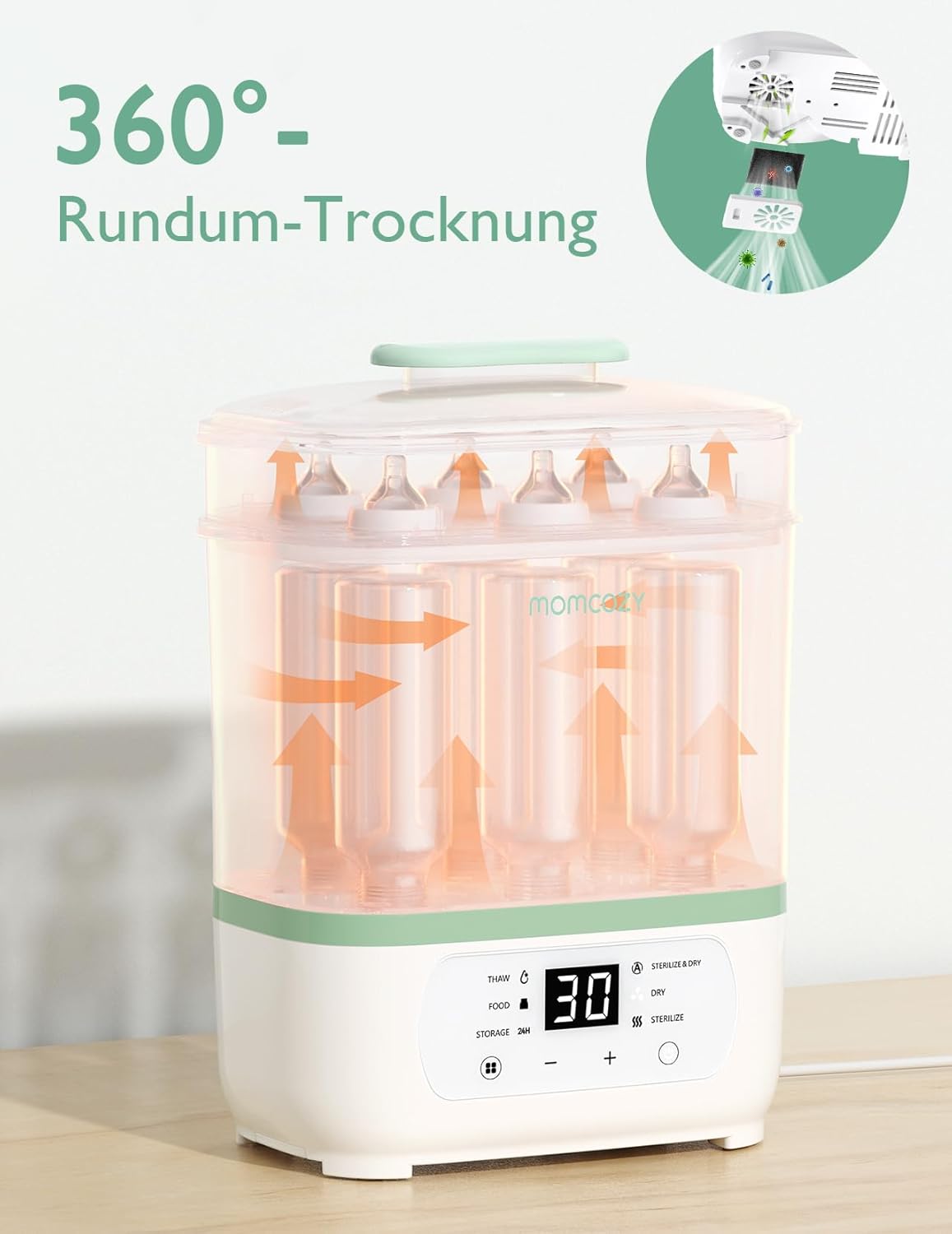 3-in-1 Babyflaschen-Dampfsterilisator