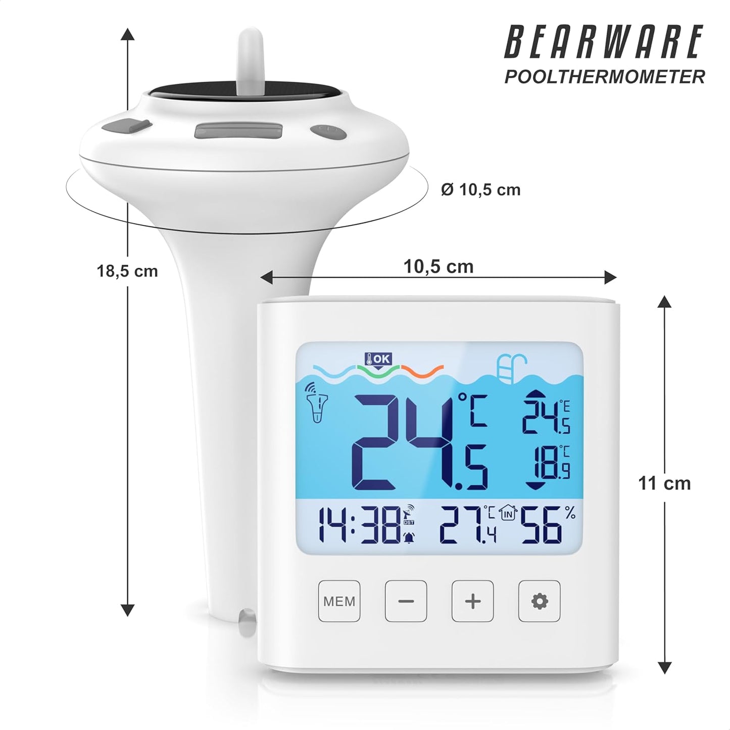 Funk-Poolthermometer