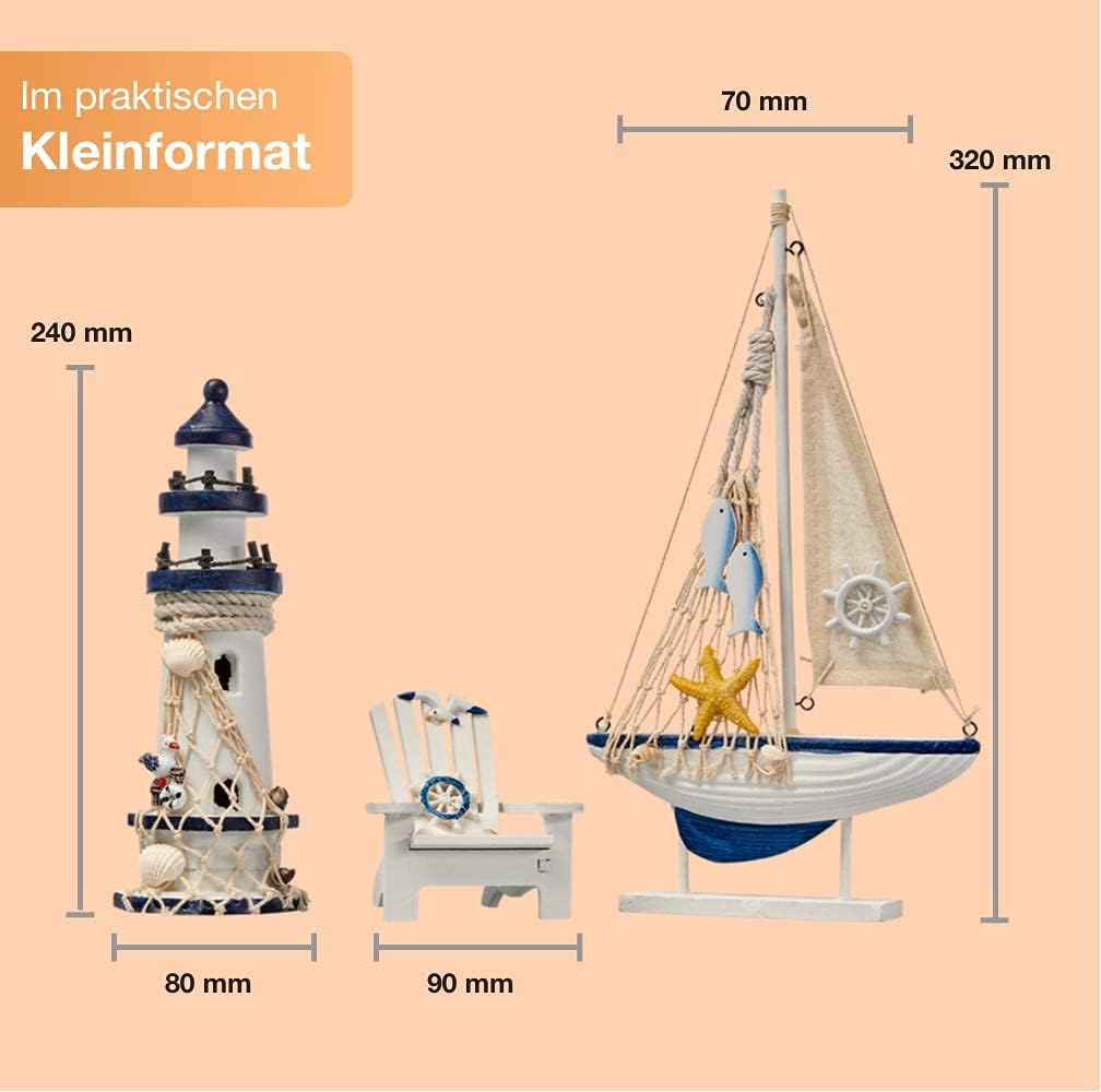 Maritime Badezimmer Deko-Set, Design 1