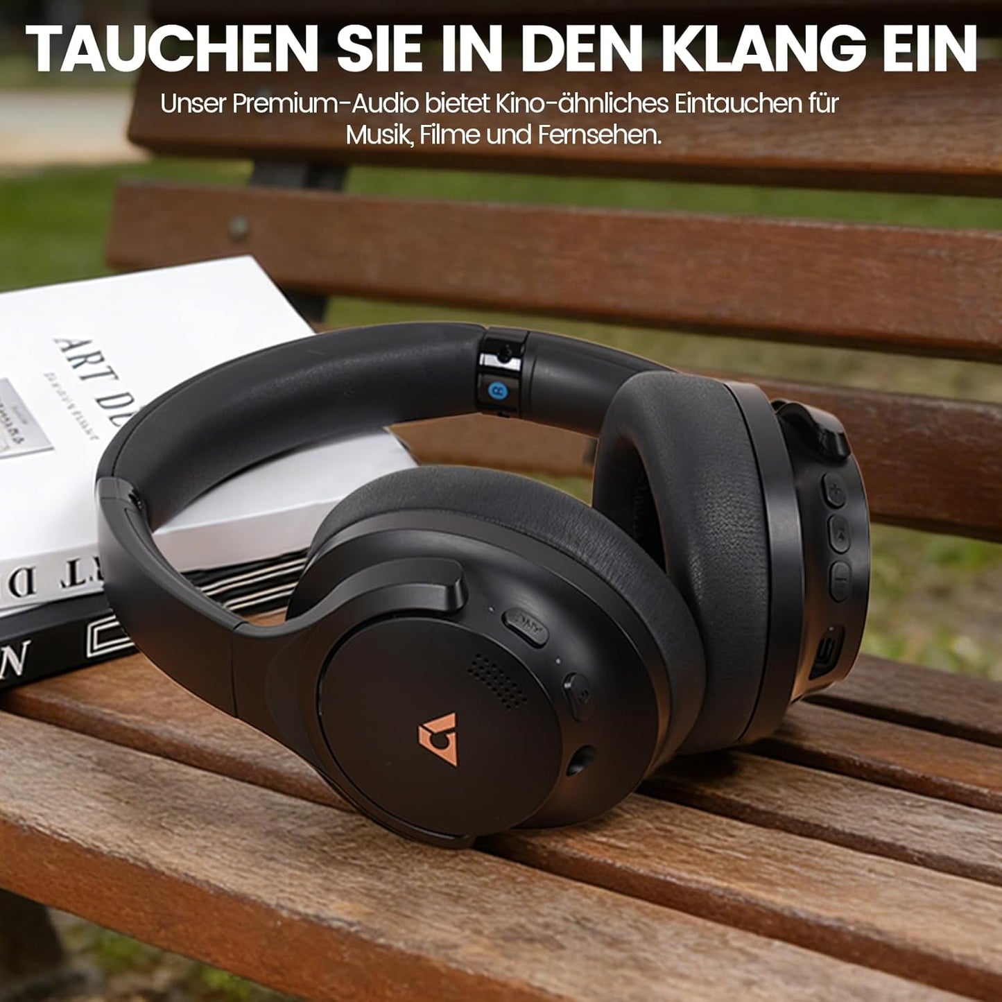 Y8+ Kabellose Over-Ear Kopfhörer, Schwarz