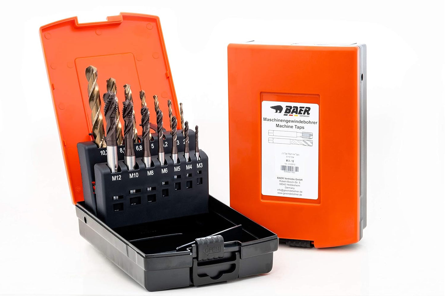Maschinengewindebohrer-Set HSSE M3-M12