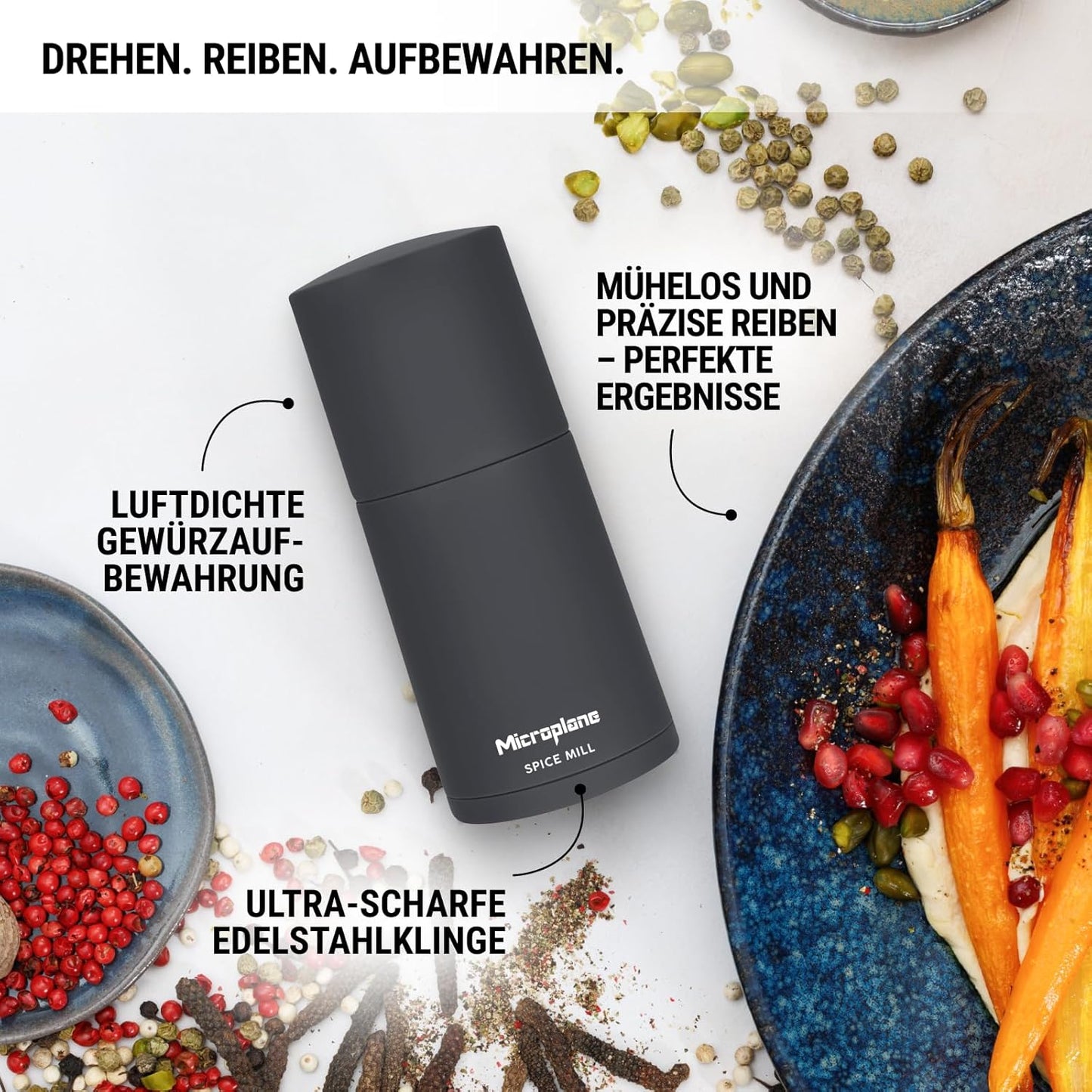 Gewürzmühle, Anthrazit Grau