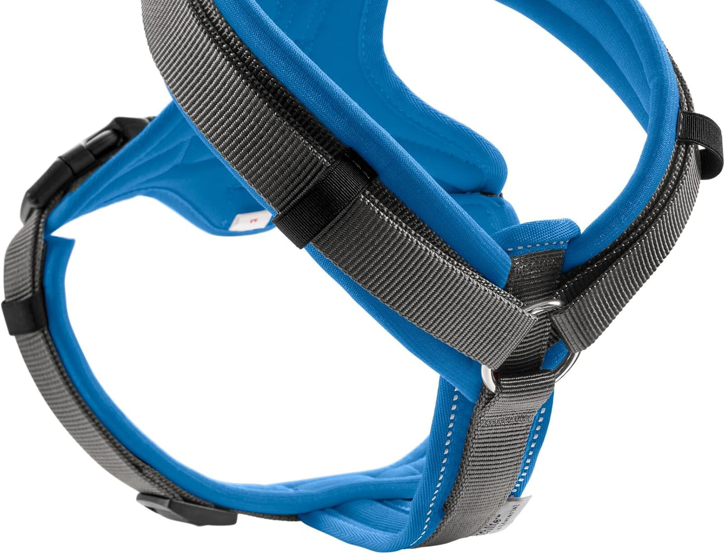 Hundegeschirr Maldon Up, weich gepolstert, reflektierend, blau/grau XS