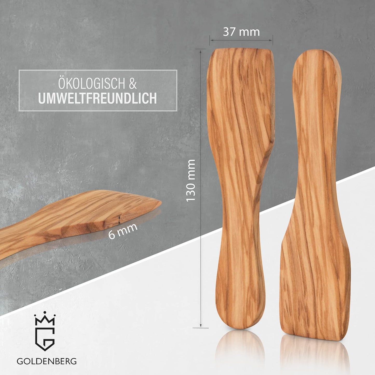 10er-Set Raclette-Schaber aus Olivenholz, 10er Set