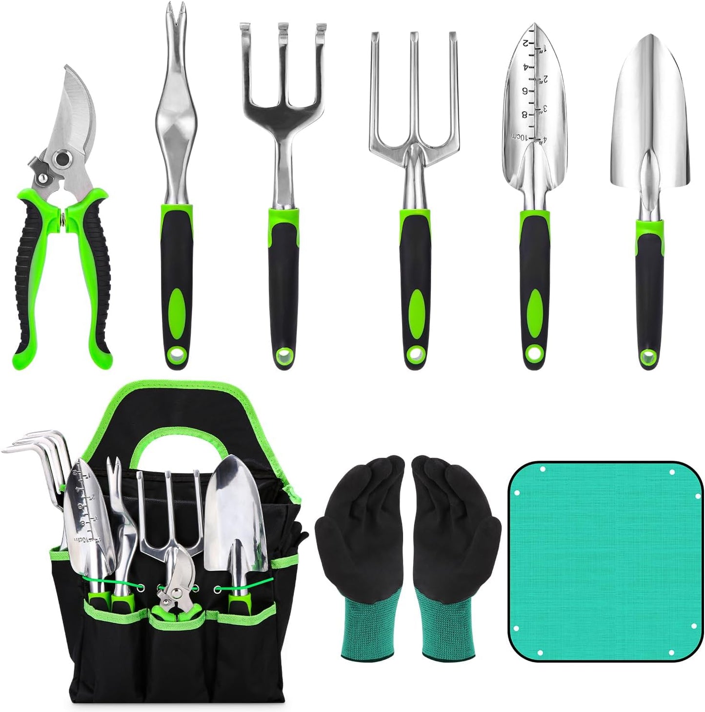 9-teiliges Gartenwerkzeug Set mit Aufbewahrungstasche