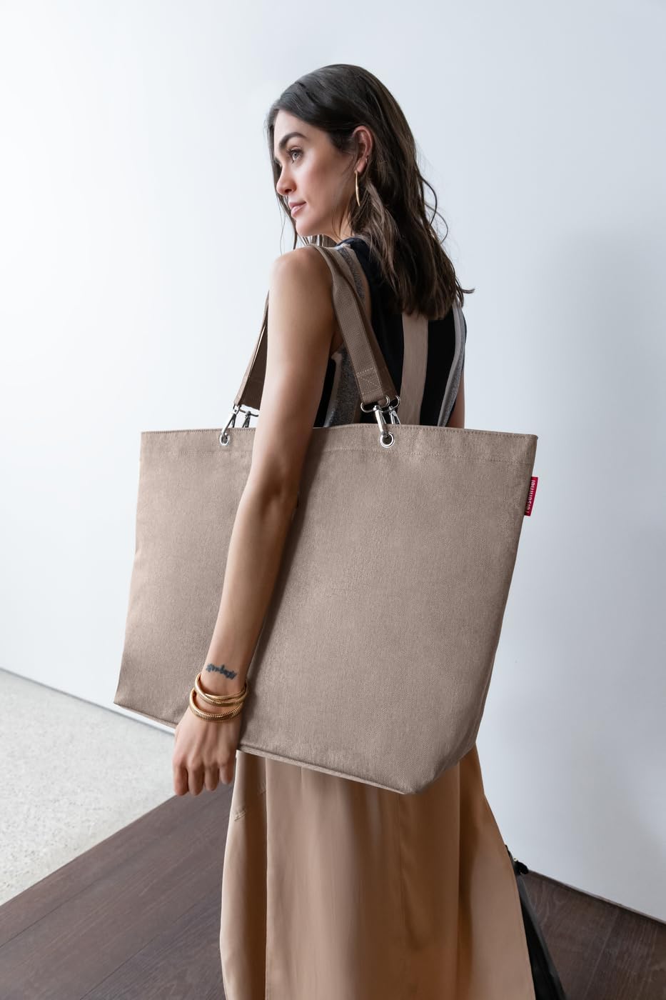 Shopper XL Herringbone Mokka, Herringbone Mokka