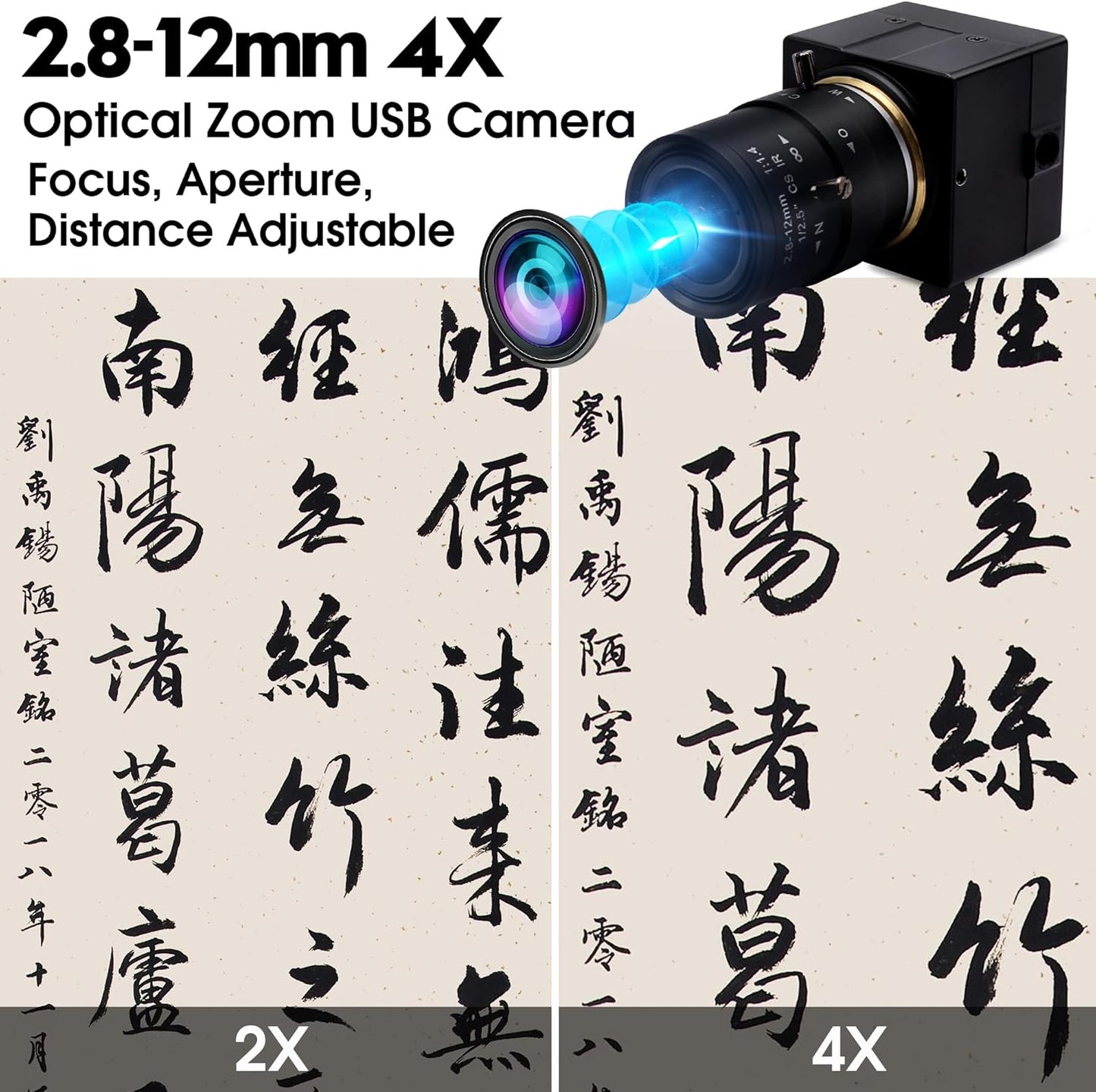 USB-Kamera mit 4-Fach optischem Zoom (1080P, 2MP), 2MP Webcam