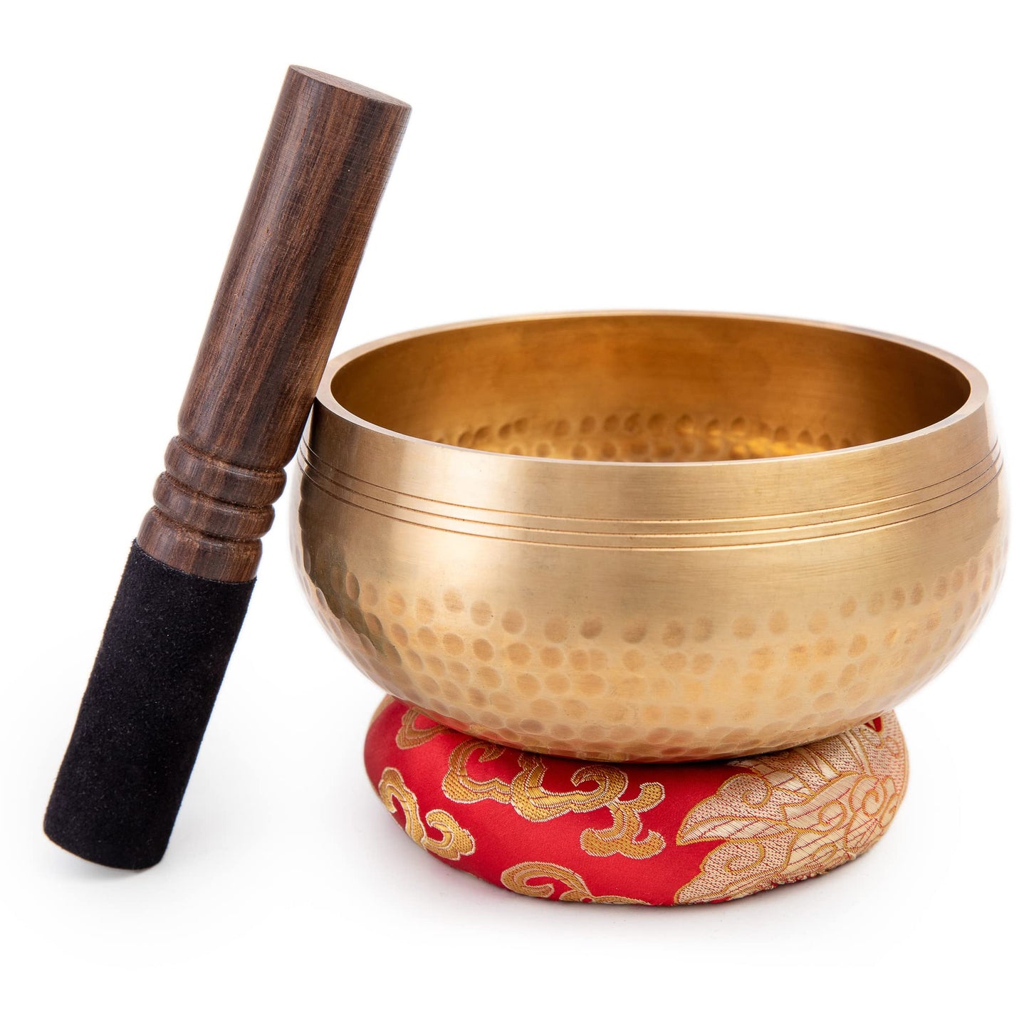 Tibetische Klangschalen Set für Meditation & Yoga, Gold – 5 Zoll