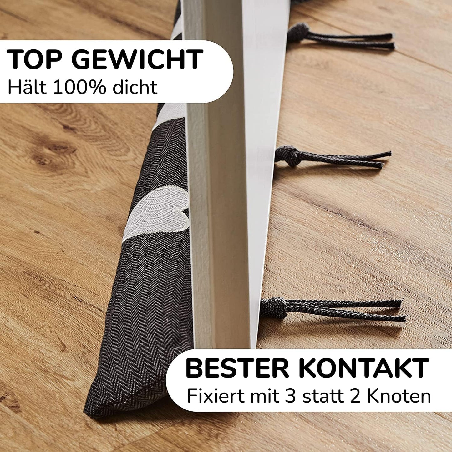 Zugluftstopper für Türen und Fenster, Dunkel – Version 3.0
