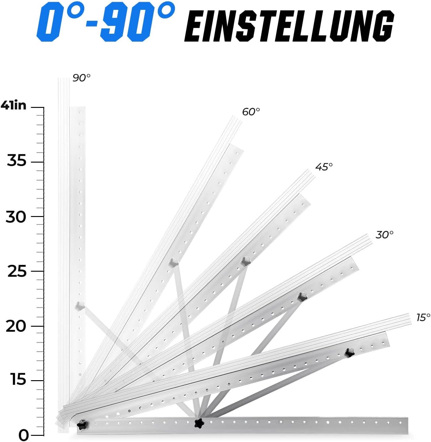 Solarpanel-Halterung für Flachdach, 114cm Normal Solarmodul Halterung