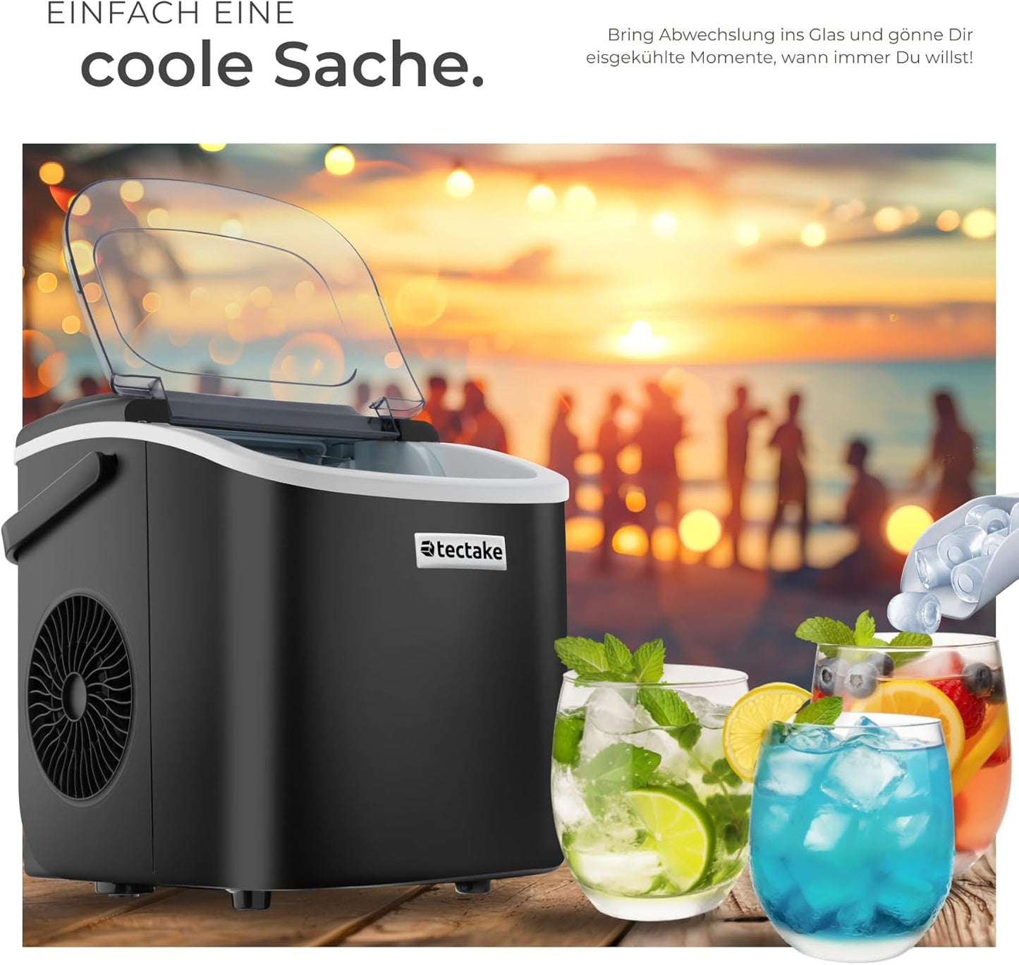 Eiswürfelmaschine Arctic, schwarz