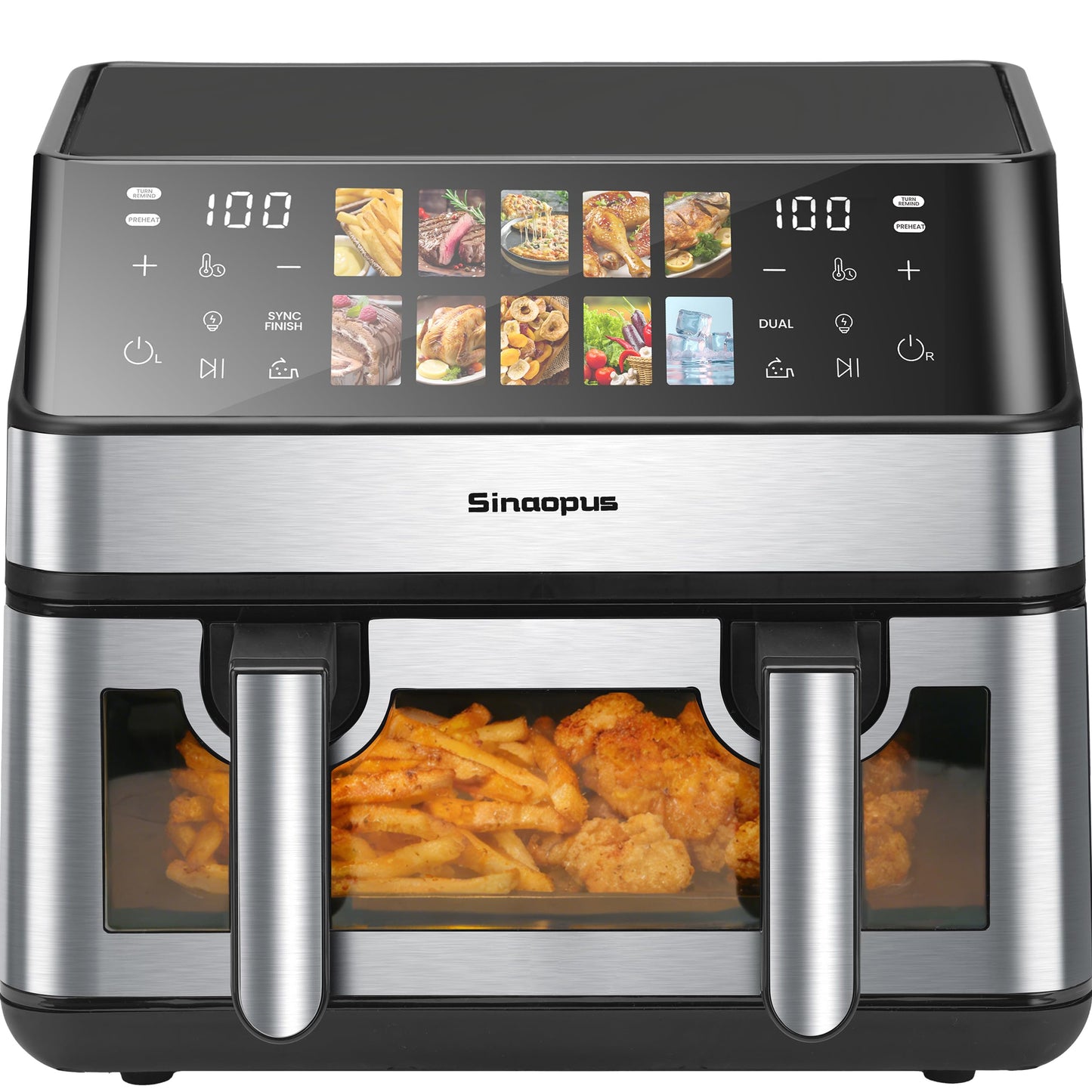 903A Heissluftfritteuse mit Dual Cook und Touchscreen, 903a-schwarz