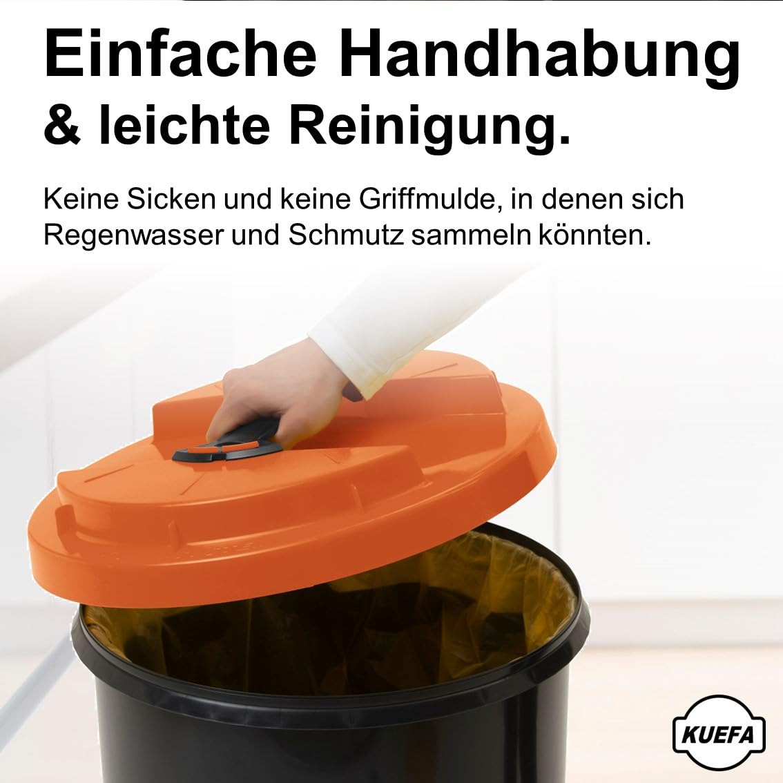 Müllsackständer mit Klemm-Ring, Orange