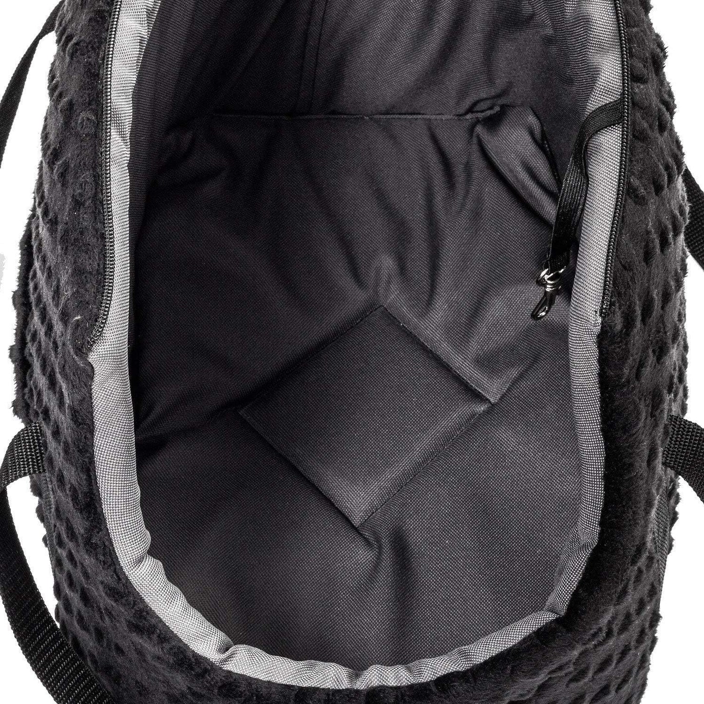 Hundetasche, L 38 x B 28 x H 28 cm Schwarz (Minky)