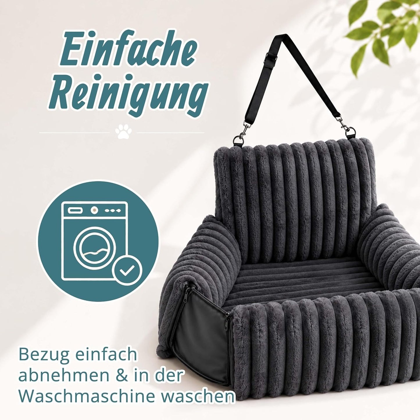 Hundeautositz, grau