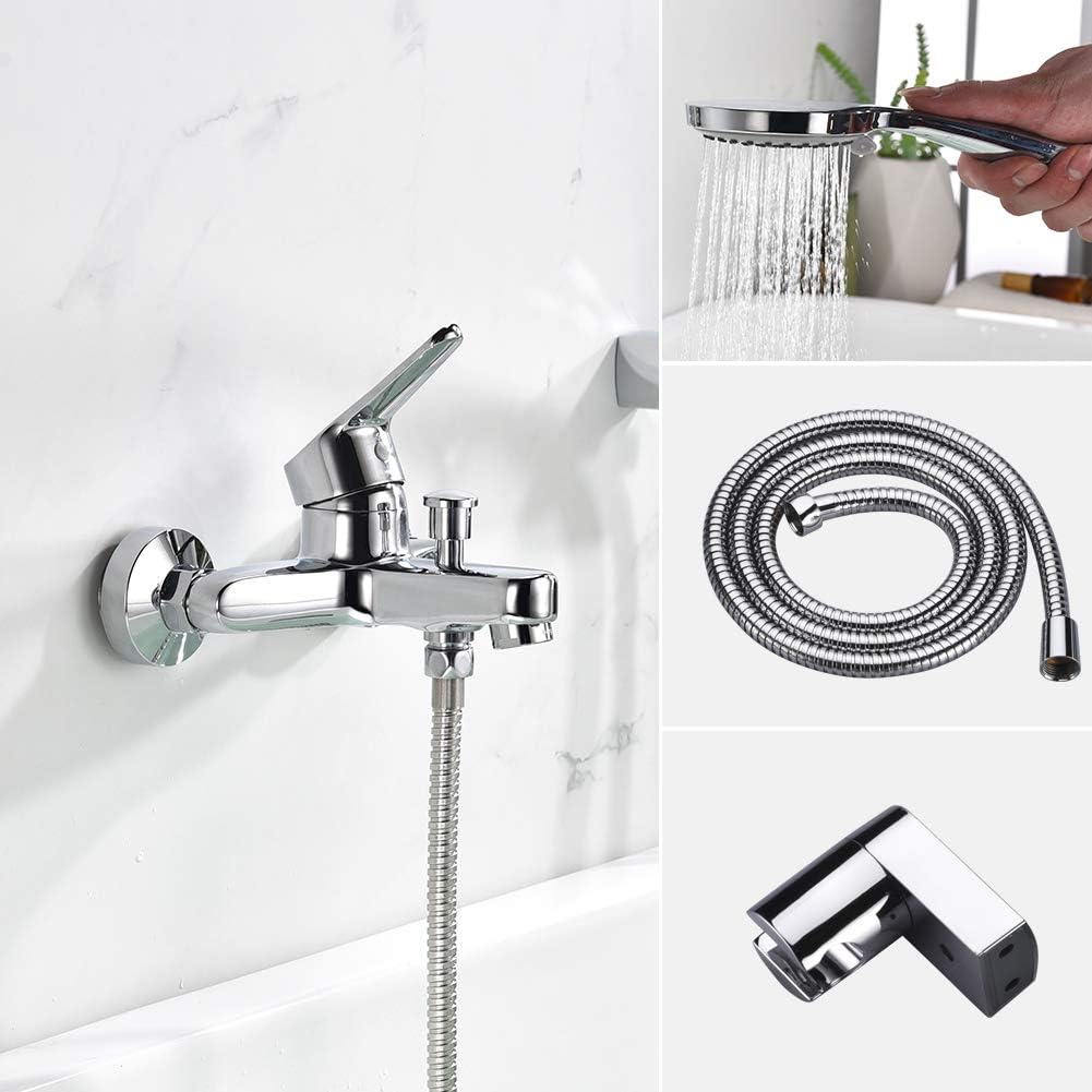 Roma Einhand Badewannenarmatur mit Duschkopf und Schlauch, Mit Duschkopf Badewanne