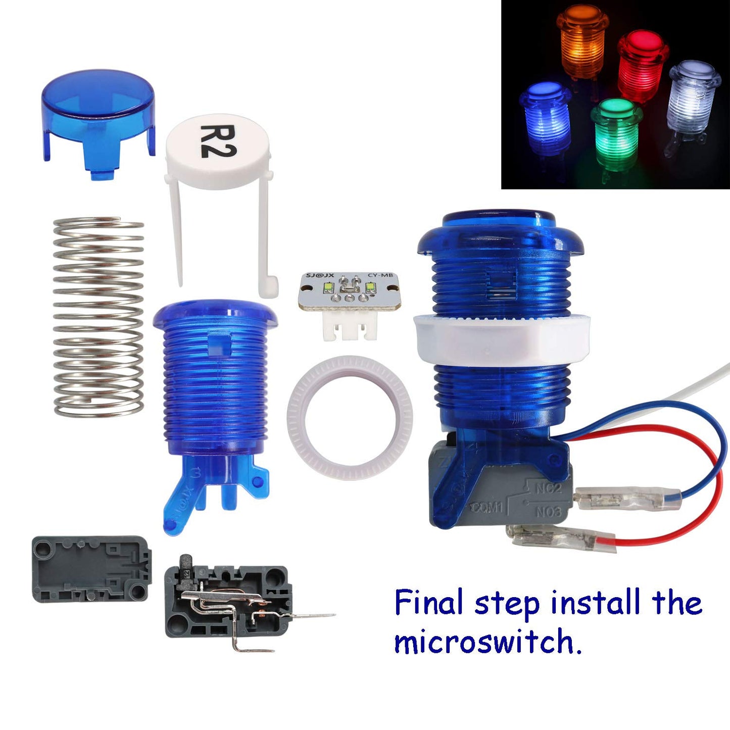 2 Player Arcade Game Stick DIY Kit für PC & Raspberry Pi
