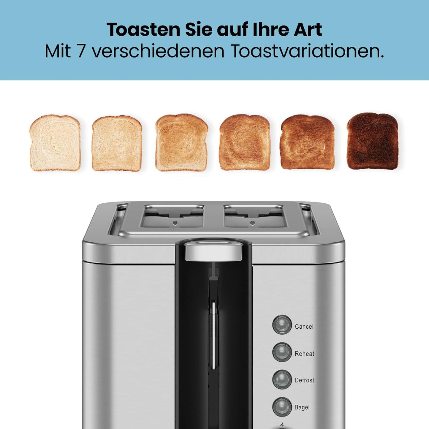 Toaster mit herausnehmbarer Krümelschublade