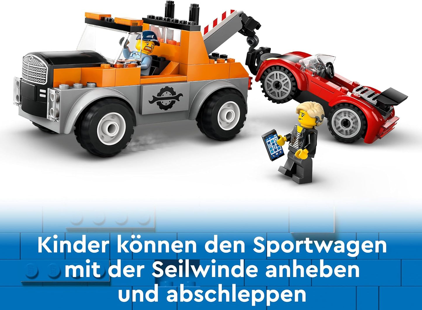 Abschleppwagen mit Sportauto