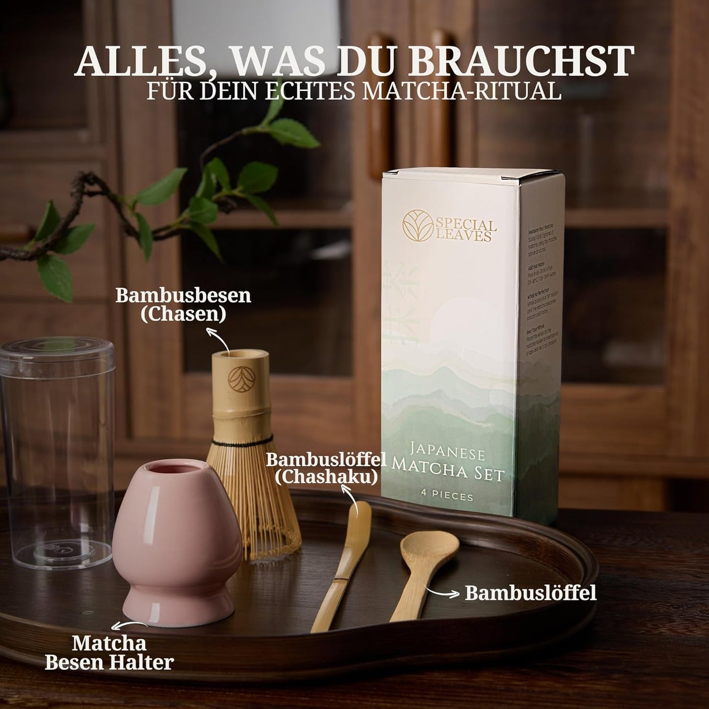 Matcha Tee Set, 4 teilig Rosa