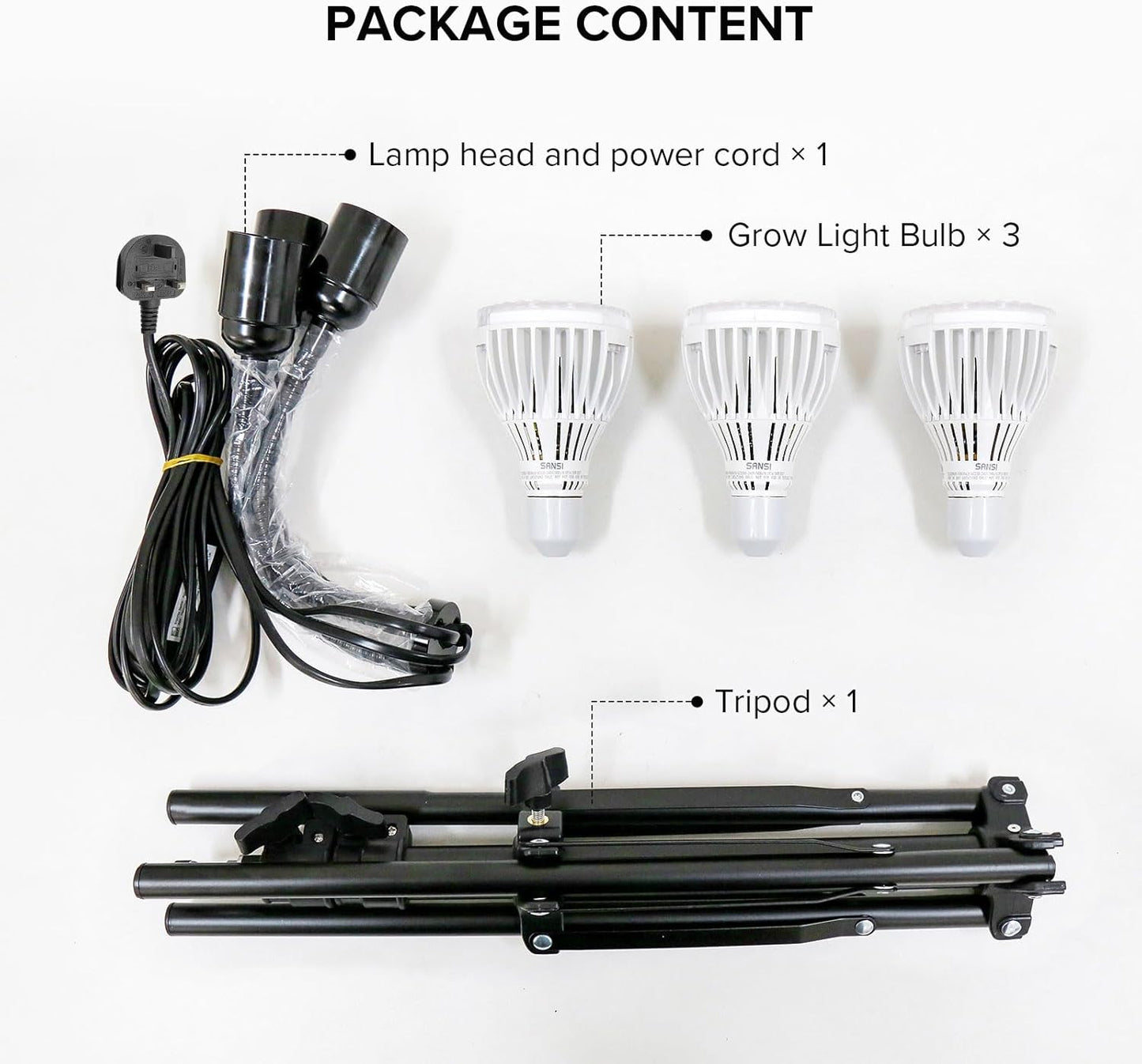 LED-Pflanzenlampe mit Stativ, 90W mit Ständer