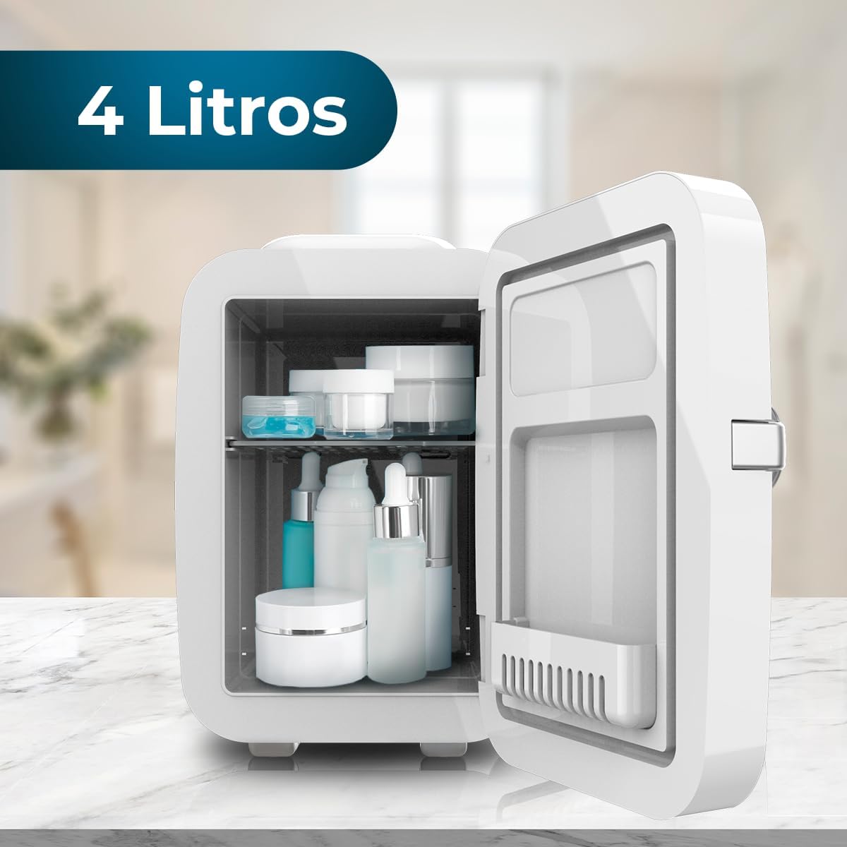 Mini-Kühlschrank mit Kühl- und Heizfunktion, 4 Liter, 4 L | Río Weiss