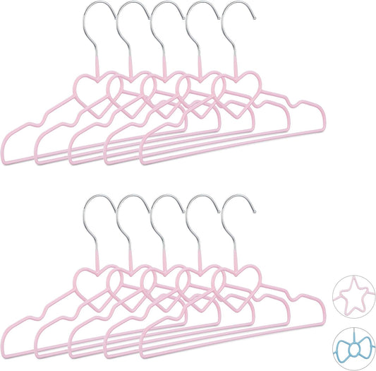 20-teiliges Kinderkleiderbügel-Set mit Herz-Motiv, 1 Herz 20er Pack