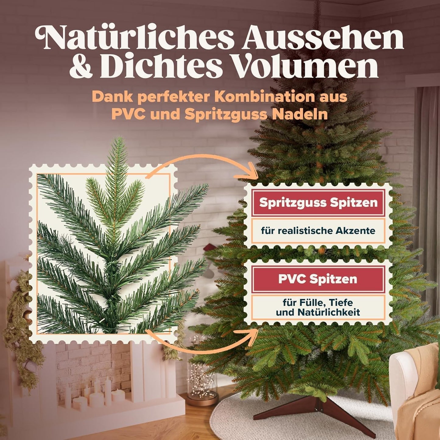 Künstlicher Weihnachtsbaum, 220 cm