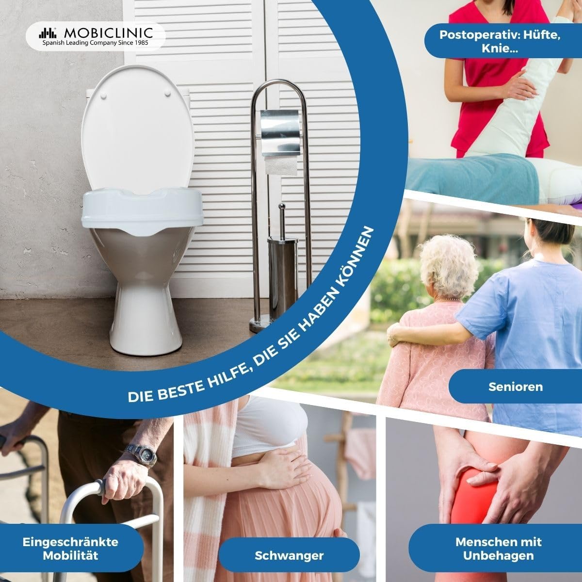 Toilettensitzerhöhung 10 cm für Senioren