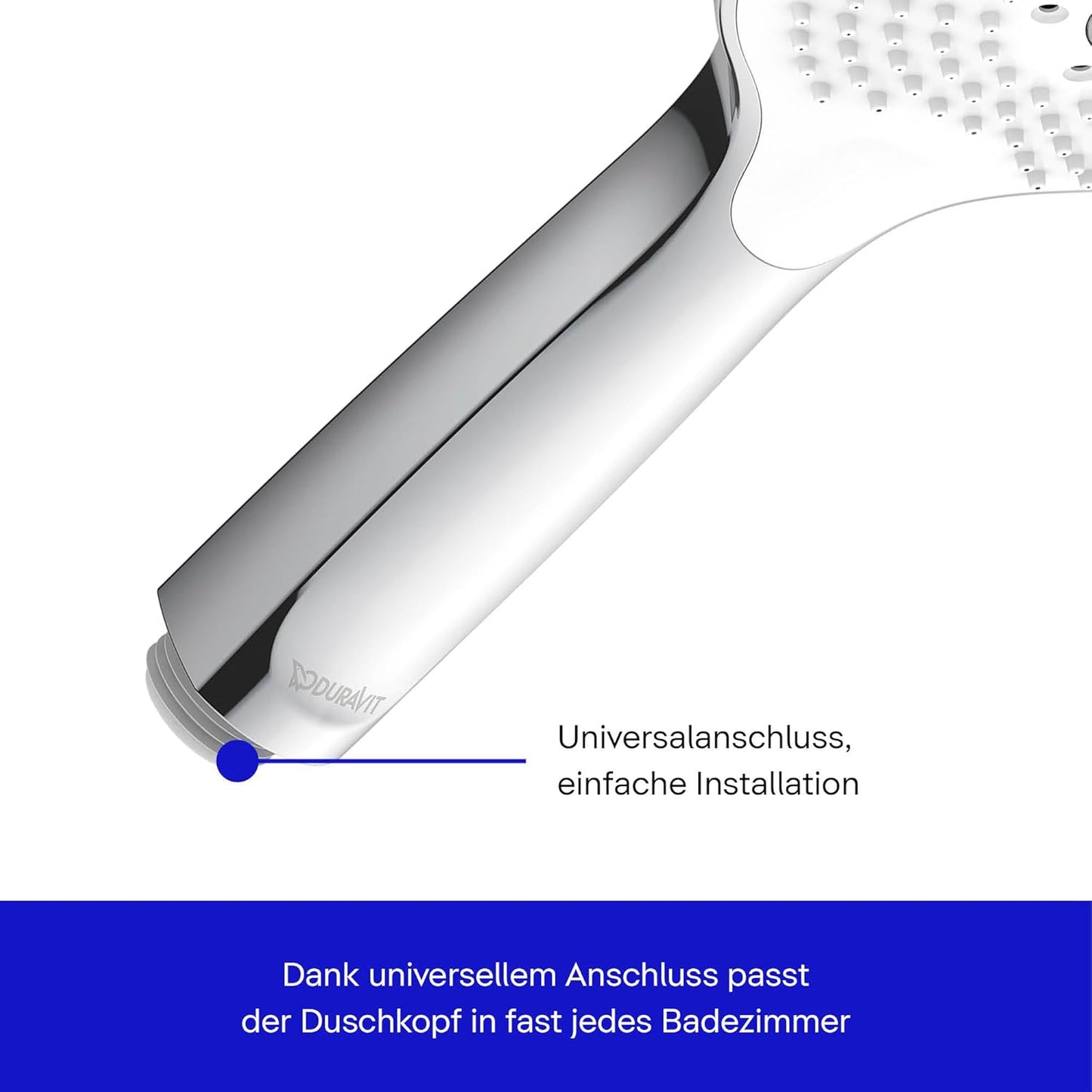 Handbrause 120, mit 3 Strahlarten (Click!) Chrom/Weiss