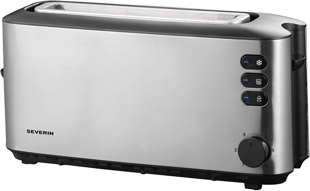 Automatik-Langschlitztoaster mit Brötchenaufsatz, 1 Langschlitz-Röstkammern ; Single
