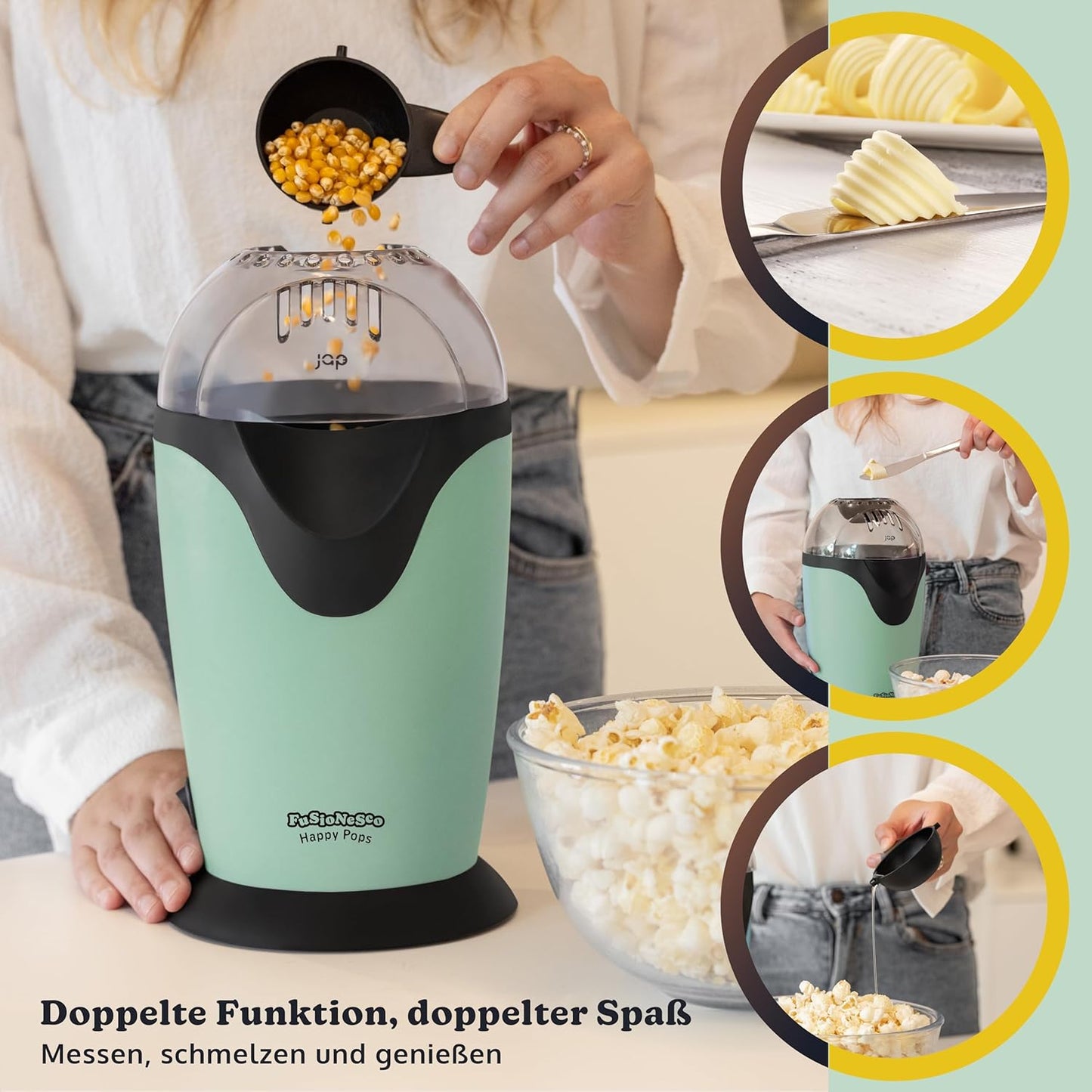 Popcornmaschine Happy Pops, Grün