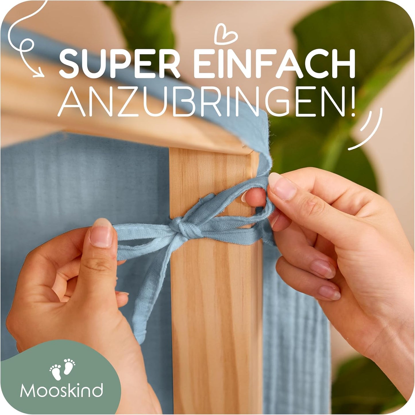 Hausbett-Himmel, Blau H420 x B135 cm (1er Pack)